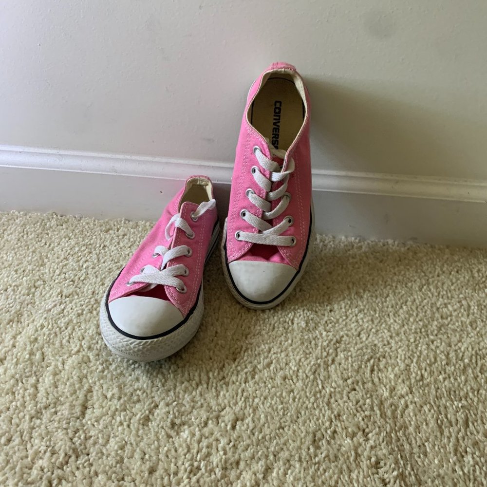 pink kids  converses